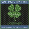 Intricate Four Leaf Clover SVG Lucky Charm design for St Patricks Day crafts
