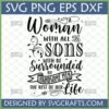 A Woman with All Sons SVG Design for Proud Boy Moms