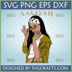Iconic Aaliyah SVG PNG DXF EPS digital file for Cricut and sublimation crafts