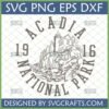 Vintage Acadia National Park 1916 Lighthouse SVG PNG EPS DXF digital design file