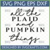 Plaid Pumpkin Things SVG digital design for fall crafting