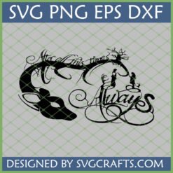 Harry Potter Always SVG design with doe Patronus and 'After all this time? Always.' quote for Cricut