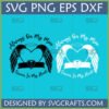 Baby Memorial SVG with angel wings, halo, heart, and footprints, saying 'Always On My Mind, Forever In My Heart' in black and white versions.