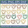 Mickey Mouse Animal Kingdom SVG Bundle with 20 unique wildlife silhouettes forming Mickey heads, in various earthy tones, including jungle, desert, forest, farm, and marine animals.
