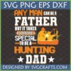 Special Hunting Dad SVG digital design featuring a bow hunter silhouette against a sunset, perfect for Father's Day gifts and T-shirts.