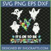 It's Okay to Be Different Ghost SVG for Autism Awareness with puzzle piece design