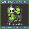 Jack Skellington Grinch Friends SVG design in chibi style with Friends TV show logo