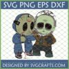 Chibi Horror Friends SVG bundle featuring cute Jason Voorhees and white-masked killer for Halloween crafts