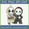 Cute Jack Skellington Michael Myers SVG digital design for Halloween crafts