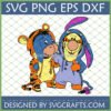 Piglet and Eeyore in Tigger costumes SVG digital file for crafting