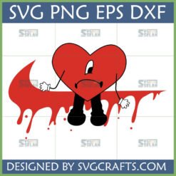 Bad Bunny Heart SVG - Iconic Un Verano Sin Ti Sad Heart Digital Design for Cricut and Sublimation