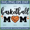 Basketball Mom SVG PNG EPS DXF digital design with heart basketball for Cricut and Silhouette