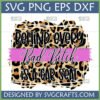 Behind Every Bad Bitch is a Car Seat SVG PNG DXF EPS - Funny Mom Life Leopard Print Design for Cricut