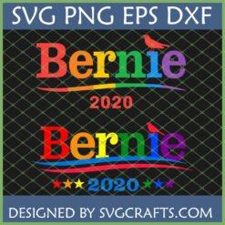 Bernie 2020 Rainbow Bird SVG PNG EPS DXF files for crafting