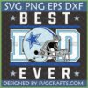 Dallas Cowboys Dad SVG design with football helmet and 'BEST DAD EVER' text for Father's Day