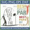 Best Dad By Par SVG bundle with three golf-themed designs for Father's Day or golf lovers.
