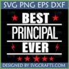 Best Principal Ever SVG PNG DXF EPS digital design for school principal appreciation gifts and Cricut projects