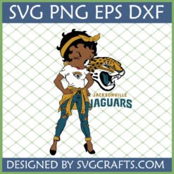 Jacksonville Jaguars Betty Boop style character with Jaguars logo SVG PNG DXF EPS