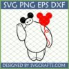 Baymax holding a Mickey Mouse balloon SVG design by SVGCrafts
