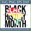 Bold Black History Month SVG design with African map in Pan-African colors for Cricut and sublimation crafts