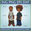 Huey and Riley Boondocks SVG PNG DXF EPS files for Cricut and Silhouette