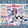 Large Buffalo Bills SVG bundle featuring various fan designs for Cricut and Silhouette projects