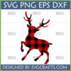 Buffalo Plaid Deer SVG design for Christmas crafting