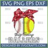 Busy Raising Ballers SVG - Baseball Softball Mom Bandana Design for Cricut and Sublimation