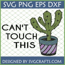 Can't Touch This Cactus SVG PNG DXF EPS digital design for Cricut