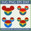 Captain Marvel Mickey SVG PNG DXF EPS digital download for Cricut and Silhouette