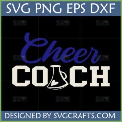 Cheer Coach SVG with Megaphone Heart Design for Cricut and Sublimation