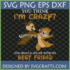 Funny Chipmunk Best Friend SVG for Cricut and Sublimation