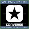 Converse Star Logo SVG PNG DXF EPS digital download for Cricut and Silhouette projects
