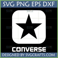 Converse Star Logo SVG PNG DXF EPS digital download for Cricut and Silhouette projects