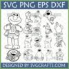 Elmo and Cookie Monster SVG Bundle with various Sesame Street characters for Cricut and Sublimation