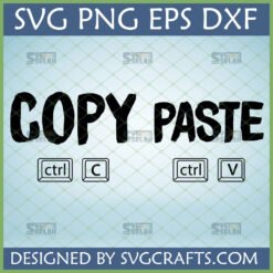 Funny Copy Paste SVG design with Ctrl C Ctrl V keyboard keys