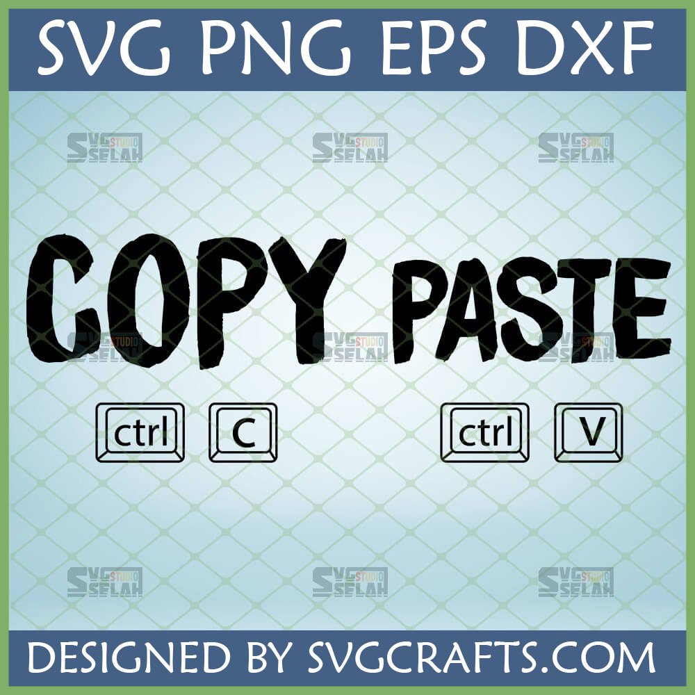 Funny Copy Paste SVG design with Ctrl C Ctrl V keyboard keys