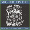 May Girls Sunshine Hurricane SVG design for T-shirts and mugs