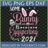 Easter Bunny Eggspecting 2021 SVG PNG DXF EPS digital file for pregnancy announcement