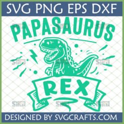 Papasaurus Rex SVG digital design for Father's Day