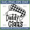 Daddy Claus SVG Buffalo Plaid Christmas design with Santa hat