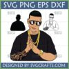 Daddy Yankee SVG Design with color, outline, and silhouette versions for Cricut crafts