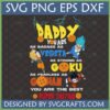 Dragon Ball Z Dad SVG PNG featuring Goku, Vegeta, and Gohan for Father's Day