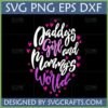 Daddy's Girl Mommy's World SVG PNG for Cricut, a white and pink script design with hearts for baby girl gifts and family love crafts.