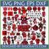 Large Deadpool SVG Bundle for Cricut with Chibi Anti-Hero PNG DXF EPS files