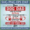 Funny Dog Dad SVG design with paw print hearts and a humorous loyalty message, ideal for Father's Day gifts.