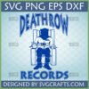 Death Row Records SVG logo featuring electric chair design for 90s hip hop fans