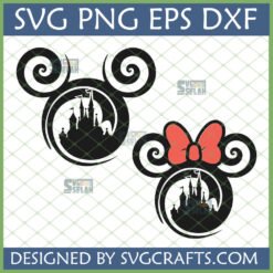 Mickey and Minnie Mouse Castle SVG Bundle for Cricut and Sublimation