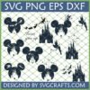 Peter Pan Tinkerbell SVG Bundle with Mickey Ears, castles, and 'Never grow up' quote for Cricut and Silhouette projects