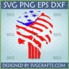 American Flag Skull SVG design for patriotic crafts